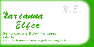 marianna elfer business card